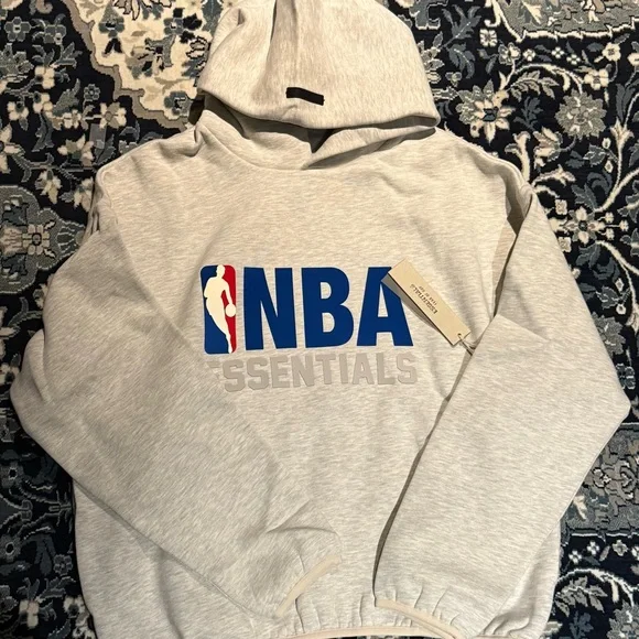 Essential Fear Of God Light Heather NBA Hoodie (XS) - Picture 2 of 12